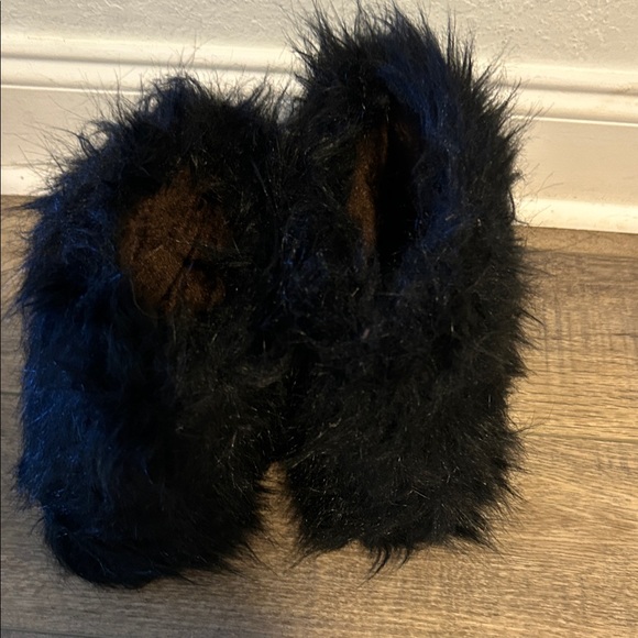 Faux Fur Black Ankle Boots - Picture 4 of 6